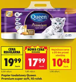 Biedronka Papier toaletowy Queen Premium super soft, 10 rolek oferta