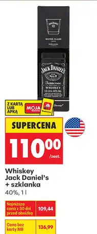 Biedronka Whiskey Jack Daniel's + szklanka oferta