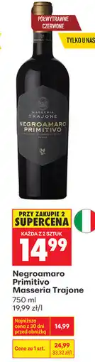 Biedronka Wino Negroamaro Primitivo Masseria Trajone oferta