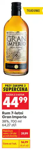 Biedronka Rum 7-letni Gran Imperio oferta