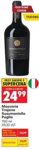 Biedronka Wino Masseria Trajone Susumaniello Puglia oferta