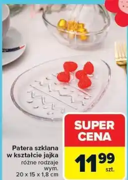 Carrefour Market Patera szklana w kształcie jajka różne rodzaje oferta