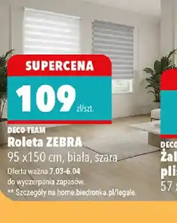 Biedronka Roleta Zebra Deco Team oferta
