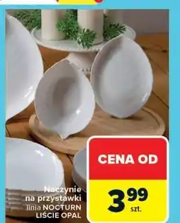 Carrefour Market Naczynie na przystawki linia NOCTURN LIŚCIE OPAL oferta