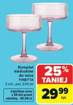 Carrefour Market Komplet kieliszków do wina FINETTA 2 szt., poj oferta