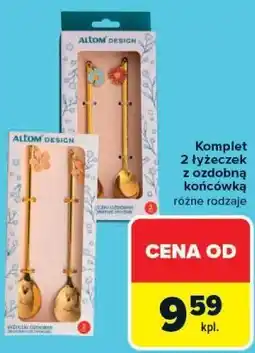 Carrefour Market Komplet 2 łyżeczek z ozdobną końcówką różne rodzaje oferta