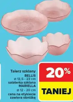 Carrefour Market Talerz szklany BELLIS / salaterka szklana MARIELLA oferta