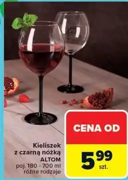 Carrefour Market Kieliszek z czarną nóżką ALTOM oferta