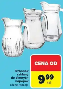 Carrefour Market Dzbanek szklany do zimnych napojów różne rodzaje oferta