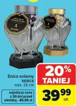 Carrefour Market Znicz solarny SERCE wys. 22 cm oferta