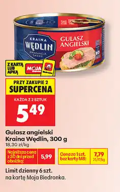 Biedronka Gulasz angielski Kraina Wędlin oferta