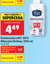 Biedronka Śmietanka UHT 30% Mleczna Dolina oferta