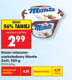 Biedronka Deser mleczno-czekoladowy Monte Zott oferta