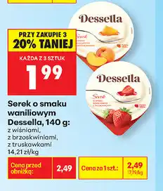 Biedronka Serek o smaku waniliowy Dessello oferta