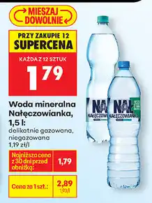 Biedronka Woda mineralna Nałęczowianka oferta