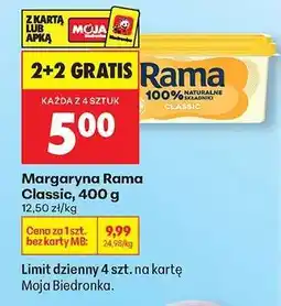 Biedronka Margaryna Rama Classic 400 g oferta