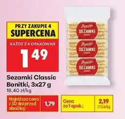 Biedronka Sezamki Classic Bonitki 3x27 g oferta