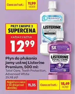 Biedronka Płyn do płukania jamy ustnej Listerine Premium , 500 ml oferta