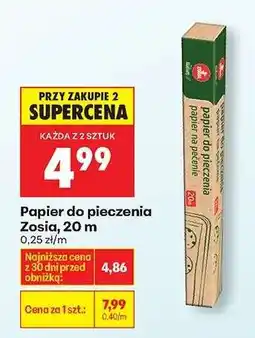 Biedronka Papier do pieczenia Zosia, 20 m oferta