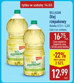 ALDI Olej rzepakowy Bellasan oferta