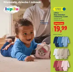 Lidl Body niemowlęce z biobawełny, 3 sztuki oferta