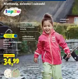 Lidl Kurtka przeciwdeszczowa dziecięca oferta
