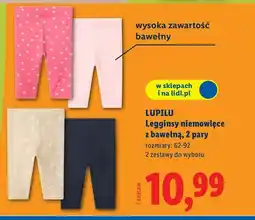Lidl Legginsy niemowlęce z bawełną, 2 pary oferta