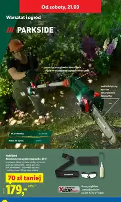 Lidl Akumulatorowa podkrzesywarka 20V oferta