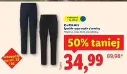 Lidl Spodnie cargo męskie z bawełną oferta