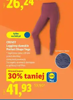 Lidl Legginsy damskie Perfect Shape Yoga oferta