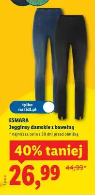 Lidl Jegginsy damskie z bawełną oferta
