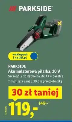 Lidl Akumulatorowa pilarka, 20 V oferta