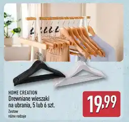 ALDI Drewniane wieszaki na ubrania, 5 lub 6 szt oferta