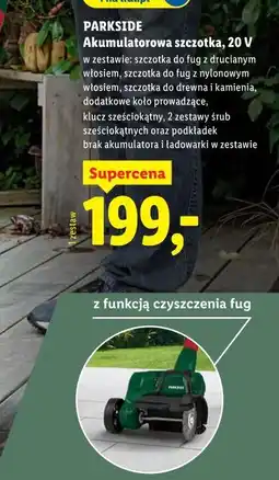 Lidl Akumulatorowa szczotka, 20 V oferta