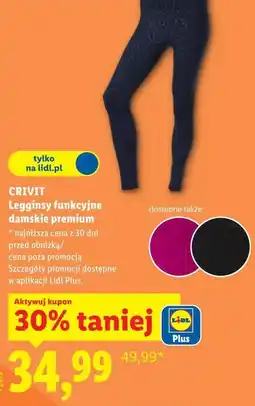 Lidl Legginsy funkcyjne damskie premium oferta