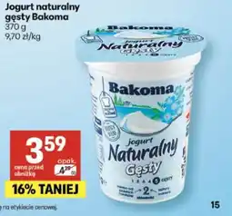 Delikatesy Centrum Jogurt naturalny gęsty Bakoma oferta
