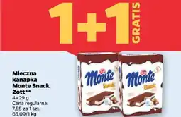 Netto Mleczna kanapka Monte Snack Zott oferta