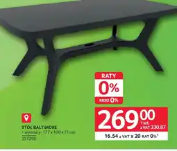 Selgros Stół Baltimore oferta