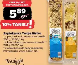 Netto Zapiekanka Twoje Bistro (z pieczarkami i serem mozzarella / z kurczakiem i serem mozzarella) oferta