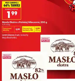 Biedronka z Polskiej Mleczarni Masło Ekstra oferta