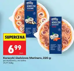Biedronka Koreczki śledziowe Marinero oferta