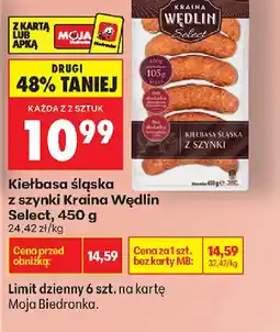 Biedronka Kraina Wędlin Select Kiełbasa śląska oferta