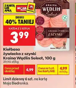 Biedronka Kraina Wędlin Select Kiełbasa oferta