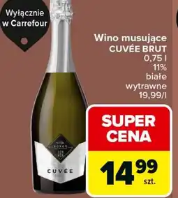 Carrefour Market Wino musujące CUVÉE BRUT 0,75 l 11% białe wytrawne oferta