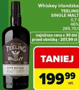 Carrefour Market Whiskey irlandzka TEELING SINGLE MALT oferta
