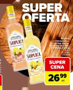 Carrefour Market Soplica CYTRYNÓWKA, CYTRYNA-MIĘTA, CYTRYNA-MALINA, CYTRYNA-PIGWA 0,5 l 25-26% oferta