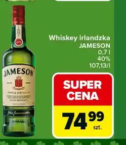 Carrefour Market Whiskey irlandzka JAMESON oferta