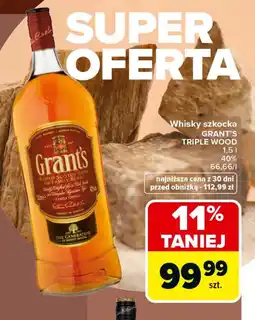 Carrefour Market Whisky szkocka GRANT'S TRIPLE WOOD oferta