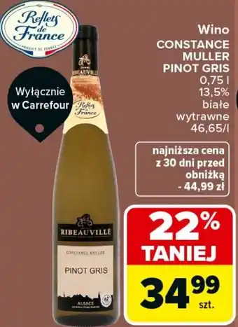Carrefour Market Wino CONSTANCE MULLER PINOT GRIS oferta