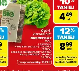 Carrefour Ogórki kiszone Carrefour Bio oferta